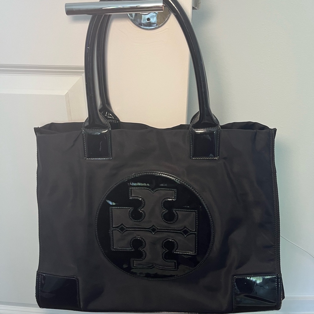 Tory Burch Black Ella Tote Bag